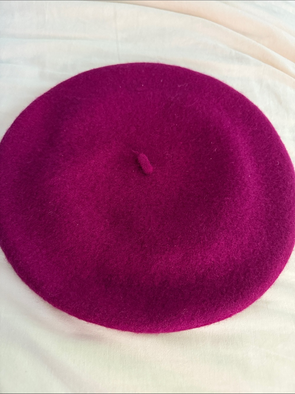 Women’s Wool Beret in Fuchsia - Classic French Style